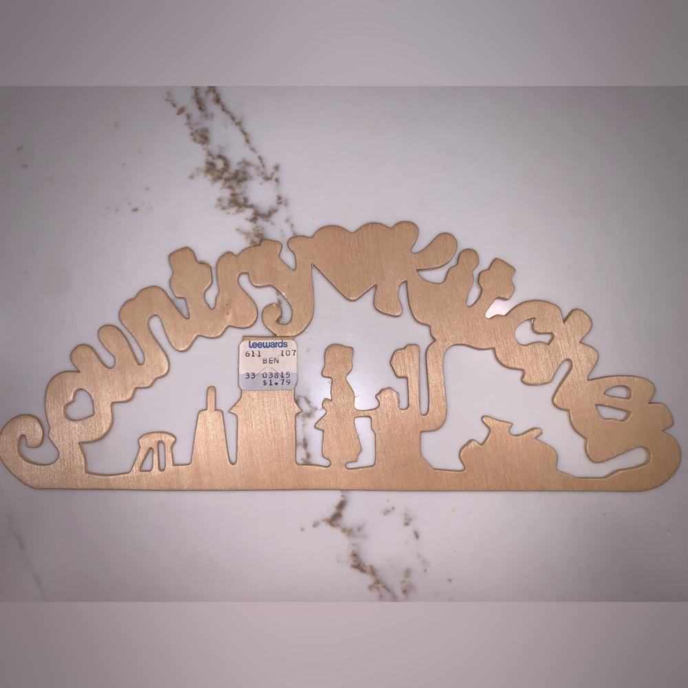 [NEW] Vintage "Country Kitchen" Wood Cut Out Sign
